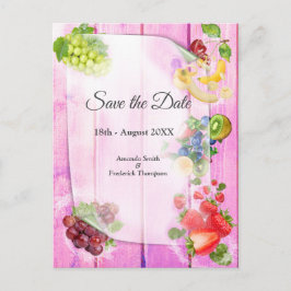 Mond-water tropische vruchten aankondigingskaart