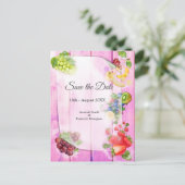 Mond-water tropische vruchten aankondigingskaart (Staand voorkant)