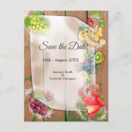 Mond-water tropische vruchten aankondigingskaart