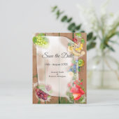 Mond-water tropische vruchten aankondigingskaart (Staand voorkant)