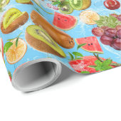 Mond-water tropische vruchten cadeaupapier (Rol Hoek)