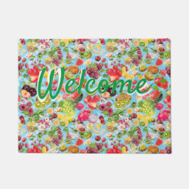 Mond-water tropische vruchten deurmat