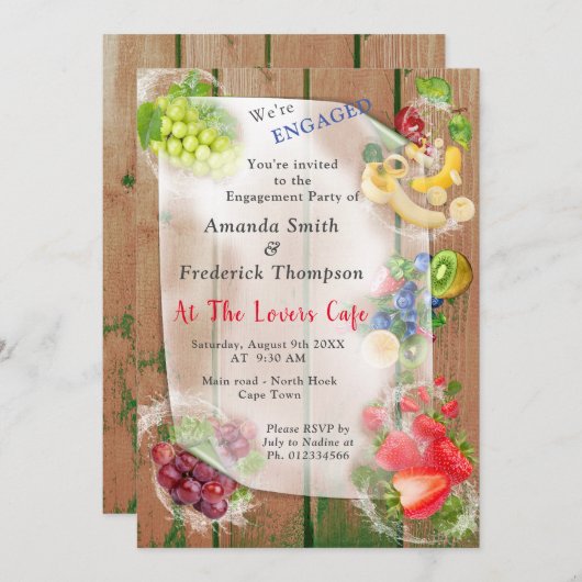 Mond-water tropische vruchten kaart (Voorkant / Achterkant)