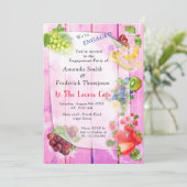 Mond-water tropische vruchten kaart (Staand voorkant)