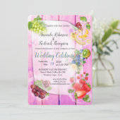 Mond-water tropische vruchten kaart (Staand voorkant)