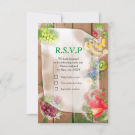 Mond-water tropische vruchten RSVP kaartje