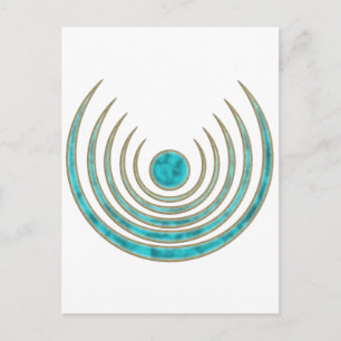 Mond Zauber "Blue Moon", Luna Amulett Briefkaart