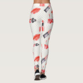 Mond zoenen met lippenstift leggings (Achterkant)