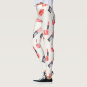 Mond zoenen met lippenstift leggings (Links)