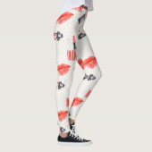 Mond zoenen met lippenstift leggings (Rechts)