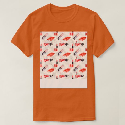 Mond zoenen met lippenstift t-shirt (Design voorkant)