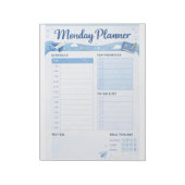 Monday Daily Planner Printable Notitieblok (Linkerzijde)