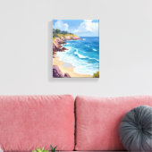 Monday in Malibu | Beach Cliffs CA Travel Canvas Afdruk (Insitu (Woonkamer))