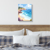 Monday in Malibu | Beach Cliffs CA Travel Canvas Afdruk (Insitu (Slaapkamer))