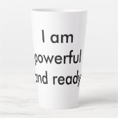 Monday Magic Latte Mug – Funny Coffee Quote for Wo Latte Mok (Voorkant)