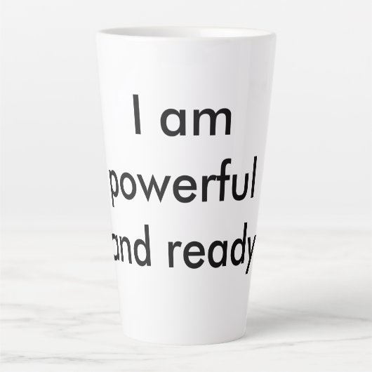 Monday Magic Latte Mug – Funny Coffee Quote for Wo Latte Mok (Voorkant)