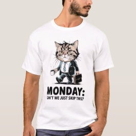 Monday Mood Kantoor Cat T-shirt