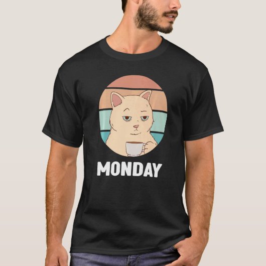 Monday Outfit  Cute Cat I hate Mondays T-shirt (Voorkant)