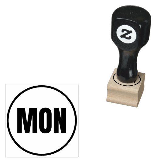 Monday Rubberstempel (Gestempeld)
