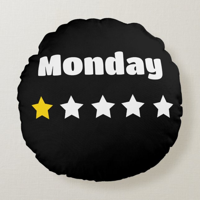 Monday sucks  rond kussen (Voorkant)