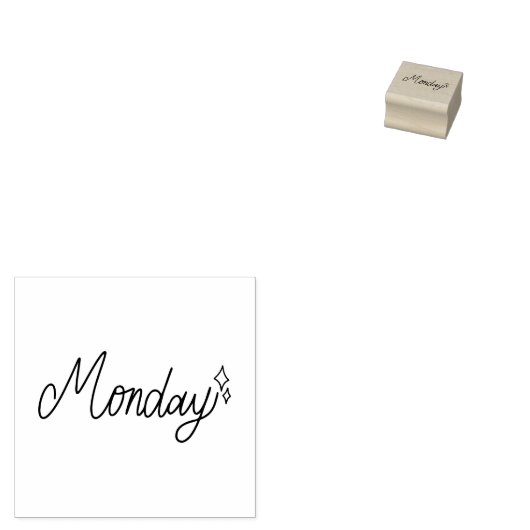Monday Weekday Journal Design Rubberstempel (Gestempeld)