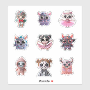 Mondeling clay kleurful sticker