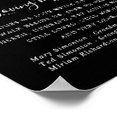 Mondelinge boodschap van het zwarte en witte Flora Poster (Hoek)