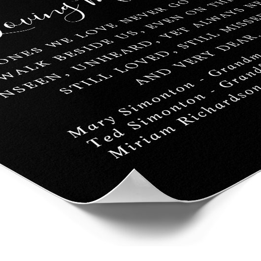 Mondelinge boodschap van het zwarte en witte Flora Poster (Hoek)