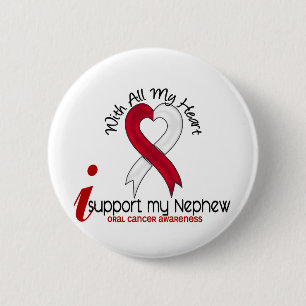 MONDELINGE CANCER I Ondersteuning voor Mijn Nephew Ronde Button 5,7 Cm