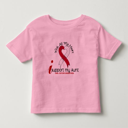 MONDELINGE KANKER Ik steun mijn tante Kinder Shirts (Voorkant)