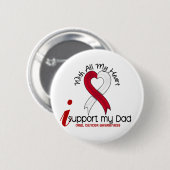 MONDELINGE KANKER Ik steun mijn vader Ronde Button 5,7 Cm (Voorkant /achterkant)