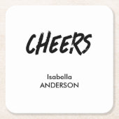 Mondern Black and White Graduation  Kartonnen Onderzetters (Voorkant)