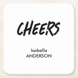 Mondern Black and White Graduation Kartonnen Onderzetters