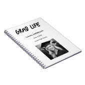 Mondern Black and White Graduation Notitieboek (Rechterzijde)