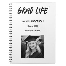 Mondern Black and White Graduation Notitieboek