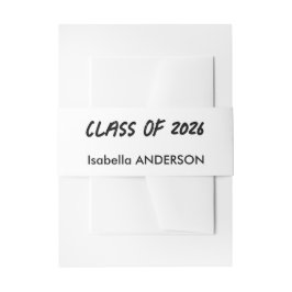 Mondern Black and White Graduation Uitnodigingen Wikkel