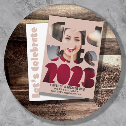 Mondern Simple Afstuderen Photo Roos Gold Kaart