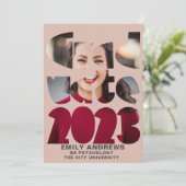 Mondern Simple Afstuderen Photo Roos Gold Kaart (Staand voorkant)