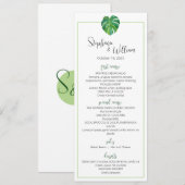 Mondern Tropical Menu - Platte Kaart (Voorkant / Achterkant)