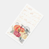 Mondern  Waterverf pompoenen Servet (Hoek)