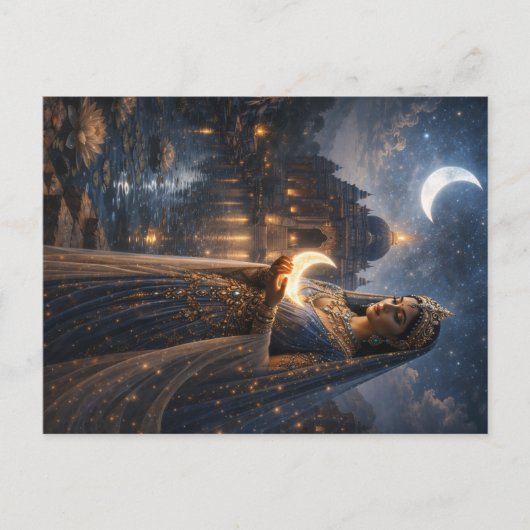 Mondgöttin mit leuchtender Sichel Briefkaart (Voorkant)
