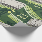 Mondharmonica Blues en Folk Muziek Cadeaupapier (Hoek)