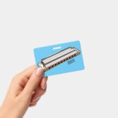 Mondharmonica cartoon illustratie badge (Handheld)