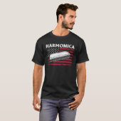 Mondharmonica Instrument Mondharmonica VS Vlag T-shirt (Voorkant volledig)