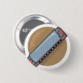 mondharmonica ronde button 5,7 cm (Voorkant /achterkant)