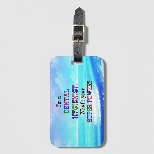 Mondhygiënist, Kleurrijk ontwerp Bagagelabel (Voorkant (verticaal))