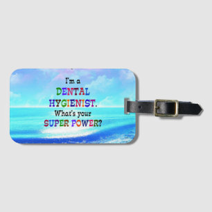 Mondhygiënist, Kleurrijk ontwerp Bagagelabel