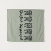 Mondhygiënist | RDH Tandarts luipaard tanden cadea Wandkleed (Voorkant (horizontaal))