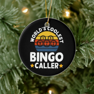 Mondiaal Beste Bingo Oproeper Keramisch Ornament