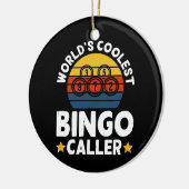 Mondiaal Beste Bingo Oproeper Keramisch Ornament (Links)